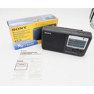 SONY Radio ICF-36 Weather Band AM FM Weather TV Battery AC Adaptor Instructions